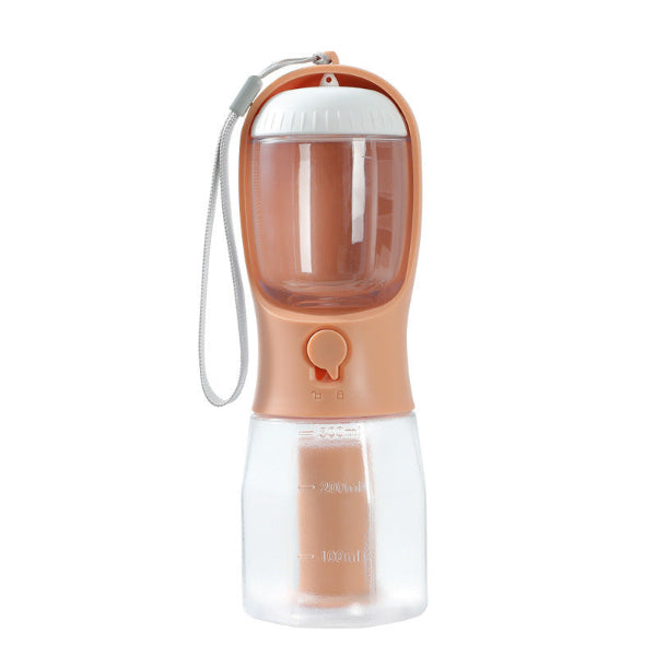 3-in-1 Portable Pet Feeder and Water Bottle - Orange