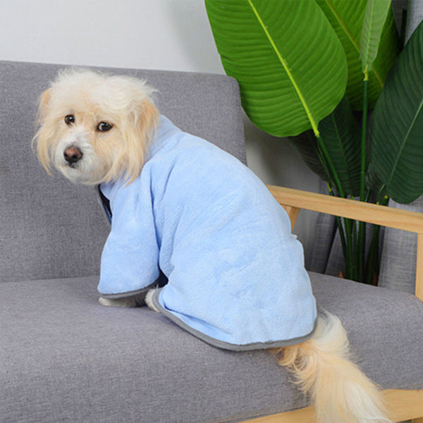 Ultra-Absorbent Dog Bathrobe & Cozy Coat Towel