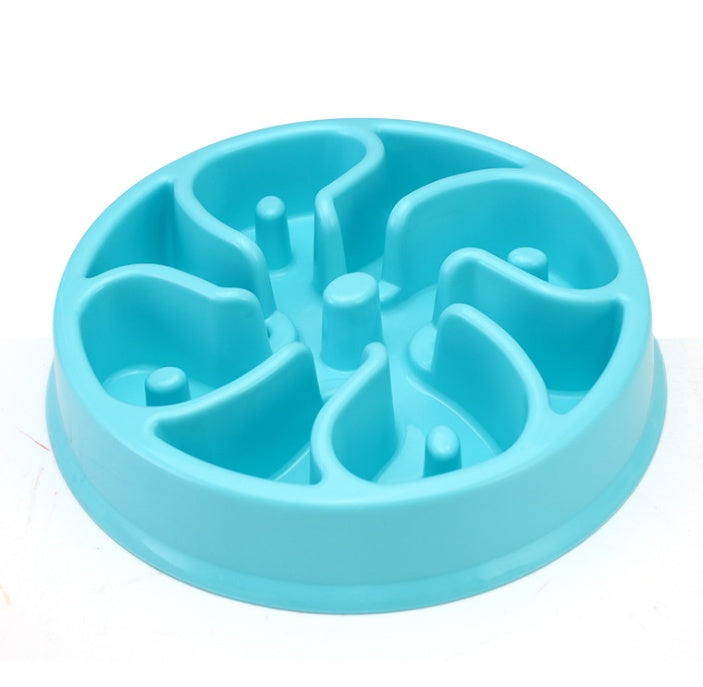 slow feeder dog bowl blue - Tarulis Pet Supplies