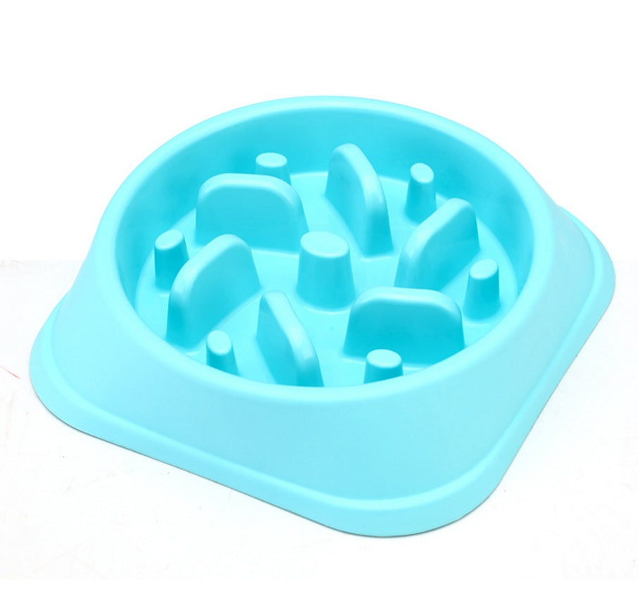 slow feeder dog bowl blue - Tarulis Pet Supplies