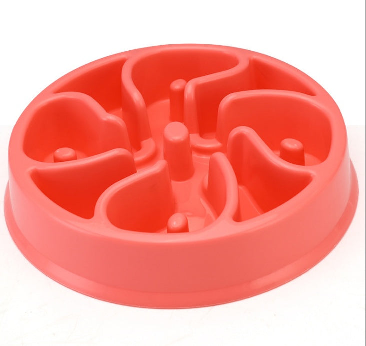 slow feeder dog bowl red - Tarulis Pet Supplies