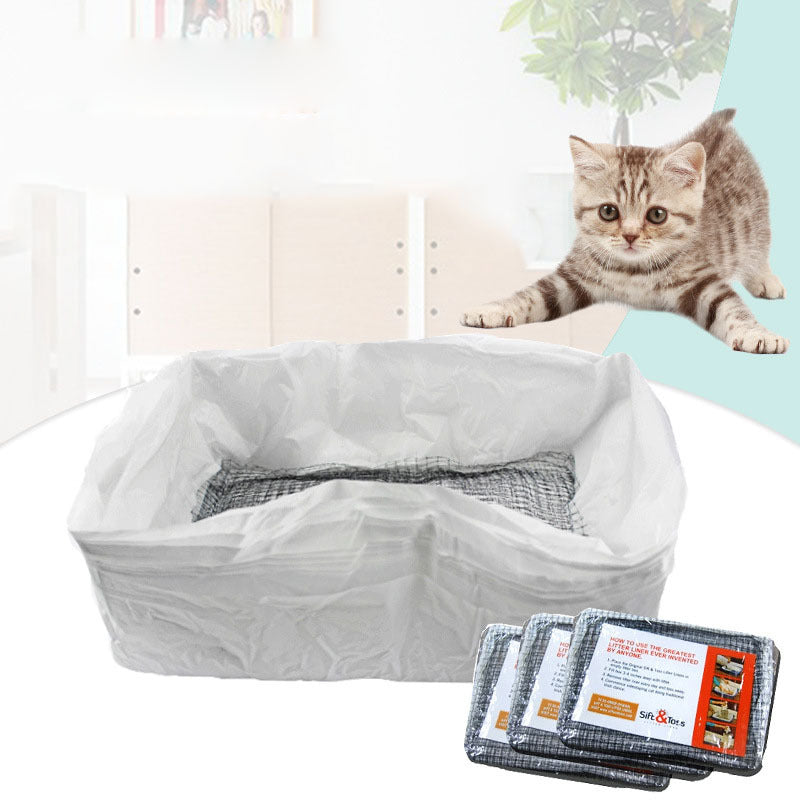 Cat Litter Bag Set with kitten