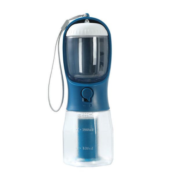 3-in-1 Portable Pet Feeder and Water Bottle - Indigo