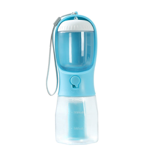 3-in-1 Portable Pet Feeder and Water Bottle - Turquoise