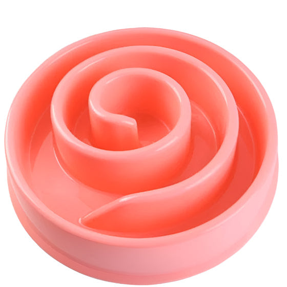 Pink Anti-choke Plastic Dog Bowl Feeder - Tarulis Pet Supplies