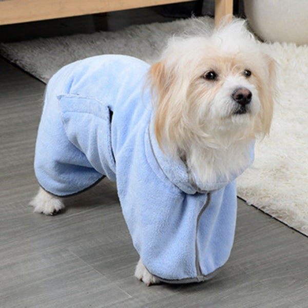Ultra-Absorbent Dog Bathrobe & Cozy Coat Towel
