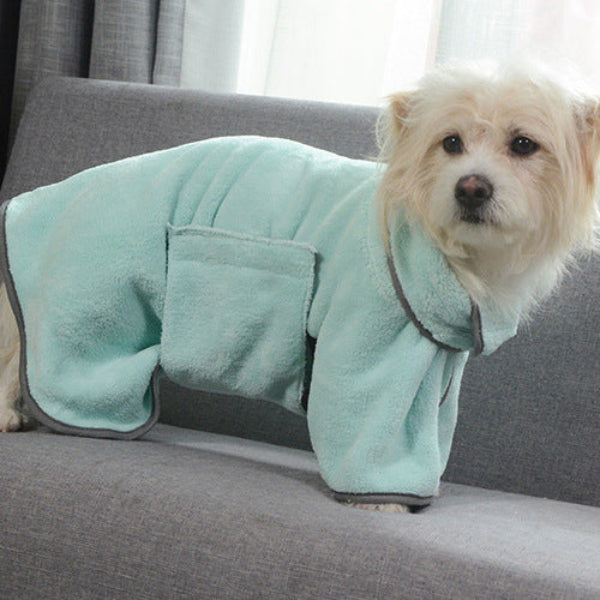 Ultra-Absorbent Dog Bathrobe & Cozy Coat Towel