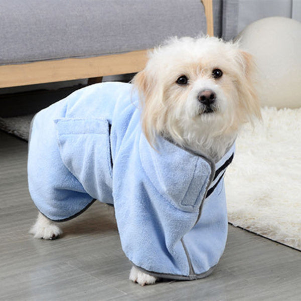 Ultra-Absorbent Dog Bathrobe & Cozy Coat Towel