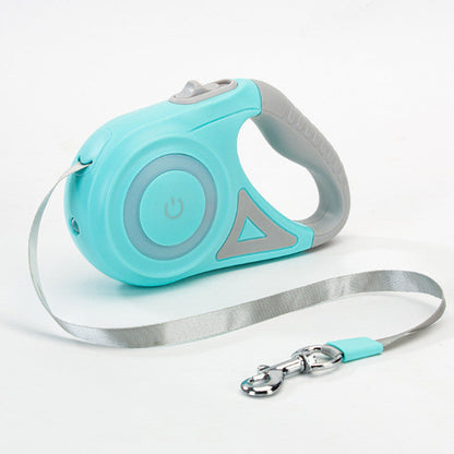 turquiose retractable leash for small dogs or cats