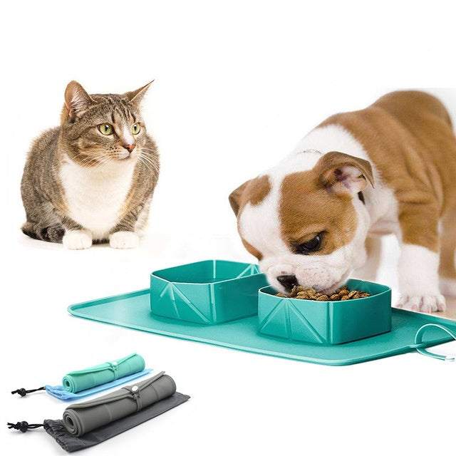 foldable dish bowl for cats and dogs