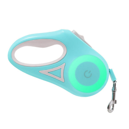 turquiose retractable leash for small dogs or cats