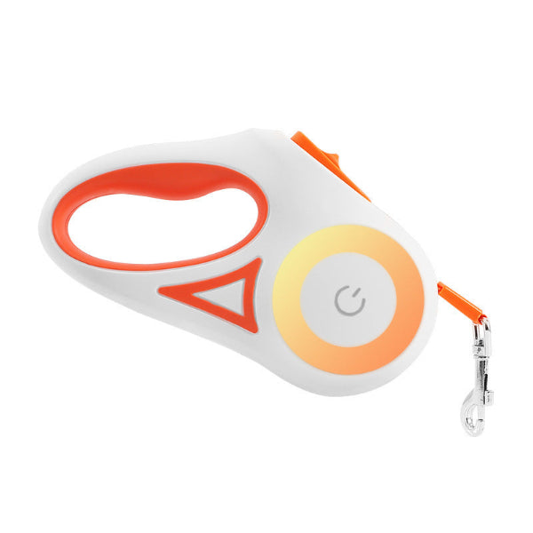 orange retractable leash for small and medium dogs or cats