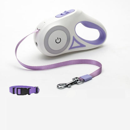 purple retractable leash and collar for small dogs or cats