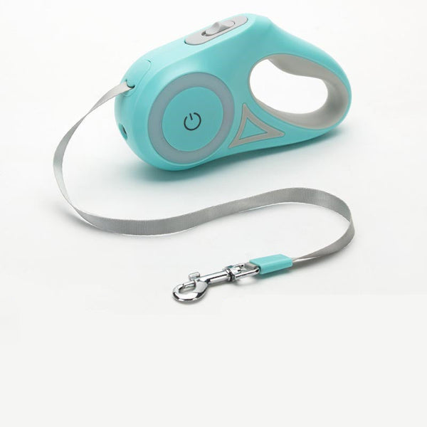 turquiose retractable leash for small dogs or cats